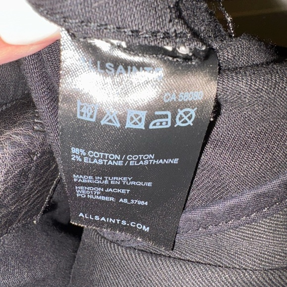 All Saints Hendon Moto Jacket (Size US 0 / UK 4 / EU 32) - Picture 14 of 16